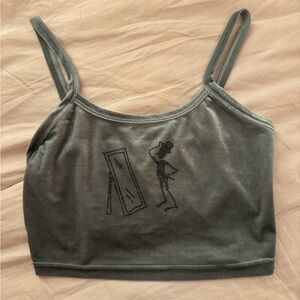 Grey Velvet Fashion Brand Company Logo Tank
